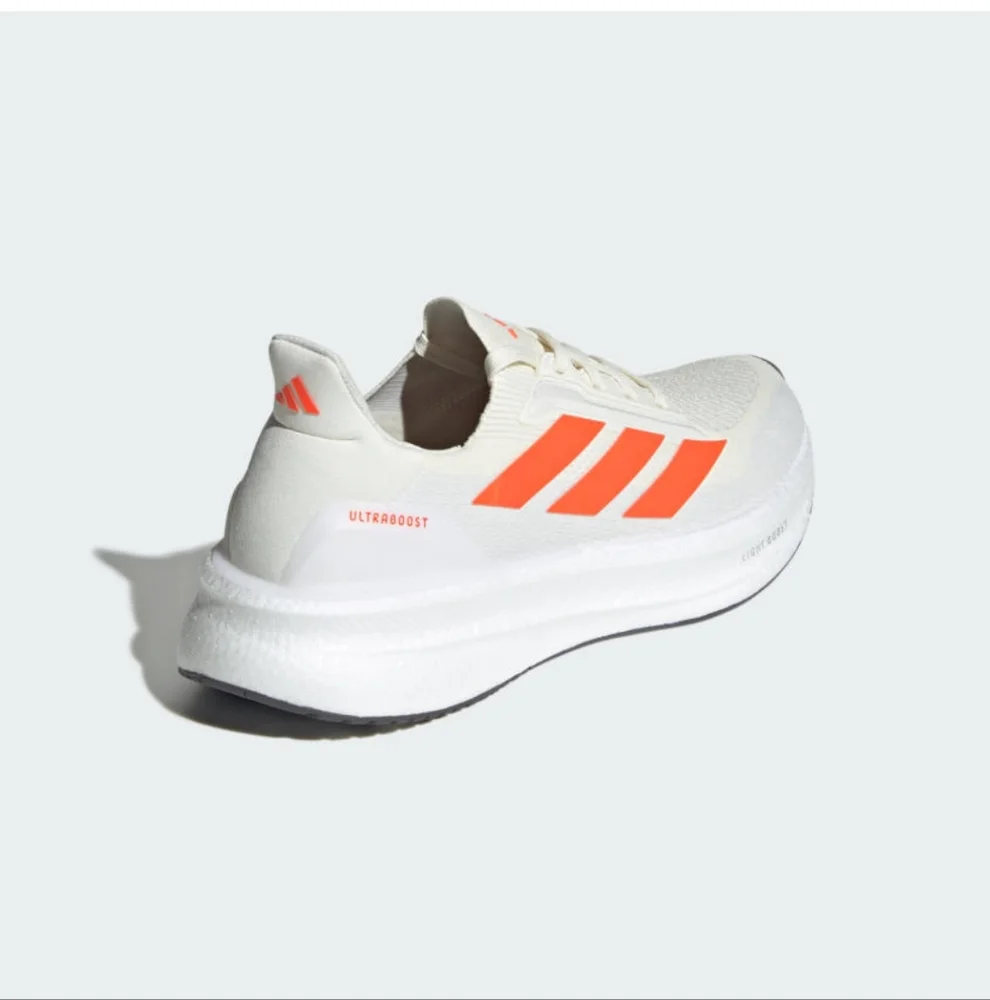 Men's Adidas UltraBoost 5X Running Shoes White / Orange Sz 9.5 JH9038